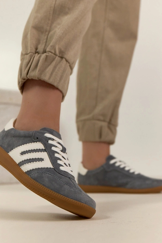 Pelēki ādas sporta apavi Filippo