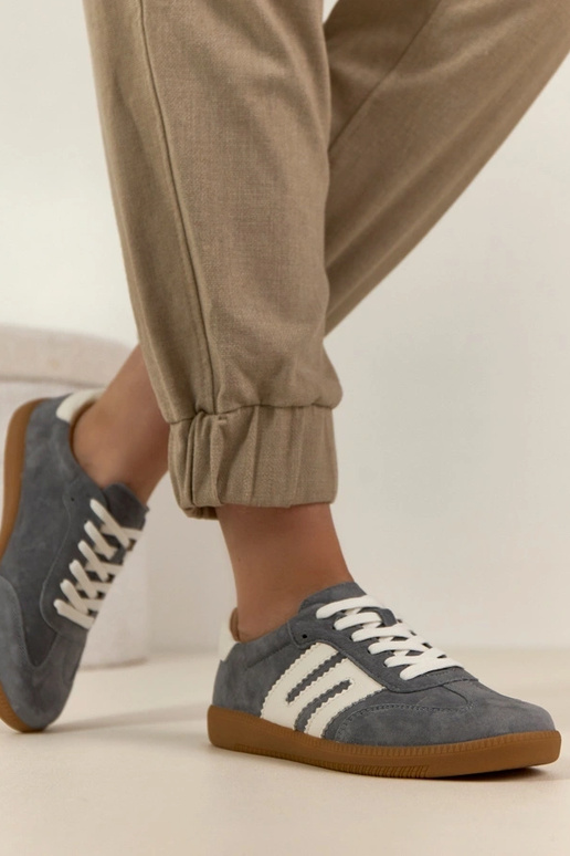 Pelēki ādas sporta apavi Filippo