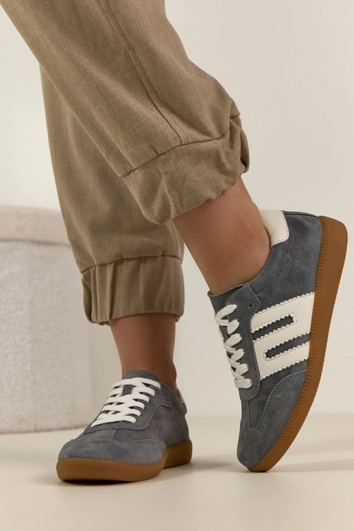 Pelēki ādas sporta apavi Filippo