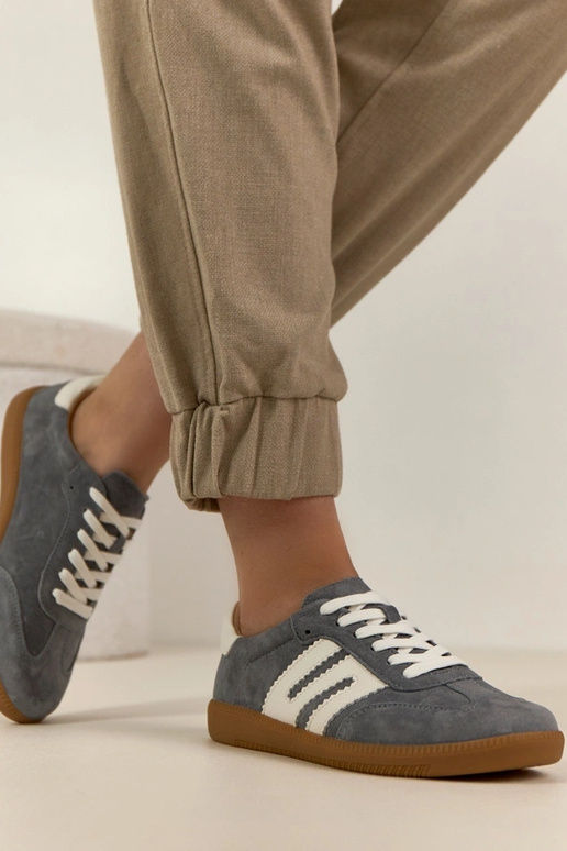 Pelēki ādas sporta apavi Filippo