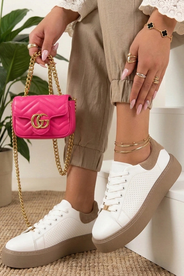 Bāli ādas sporta apavi ar...