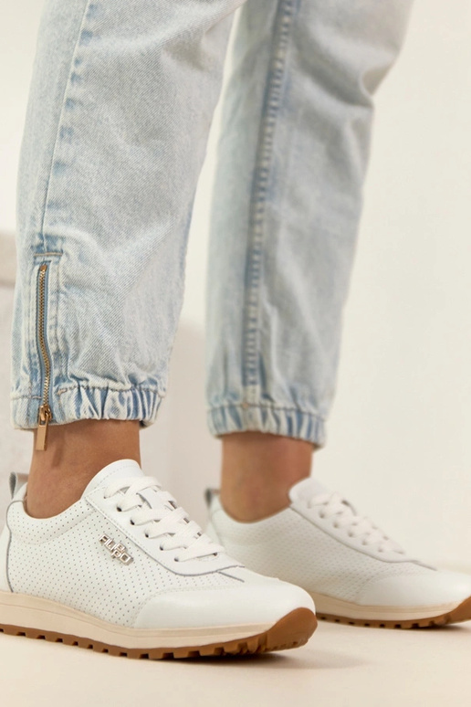 Bāli perforēti ādas sporta apavi Filippo