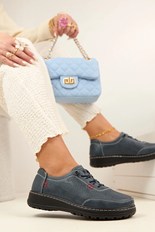 Tumši zili caurumiņi puszābaki Solenne