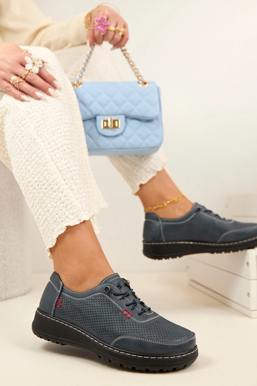 Tumši zili caurumiņi puszābaki Solenne