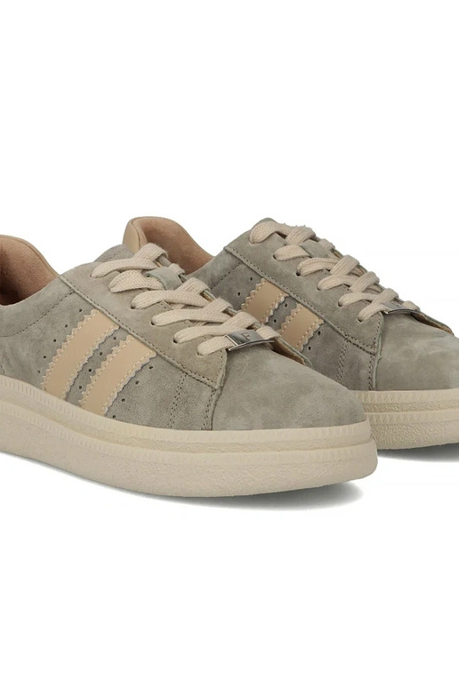 Pelēki ādas apavi uz platformas Filippo