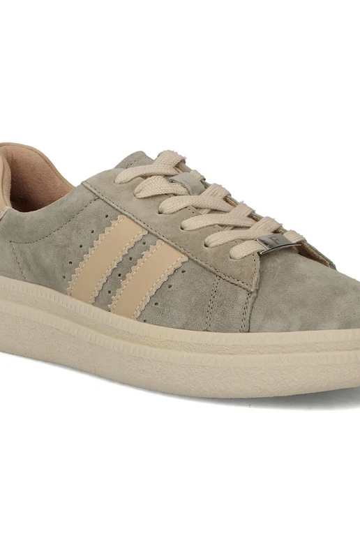 Pelēki ādas apavi uz platformas Filippo