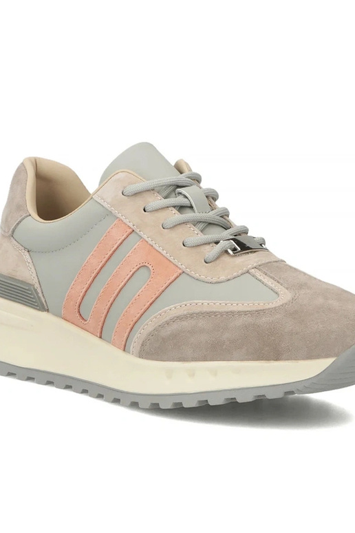 Pelēki ādas apavi uz platformas Filippo