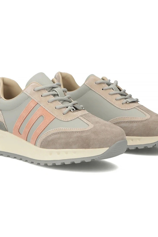 Pelēki ādas apavi uz platformas Filippo