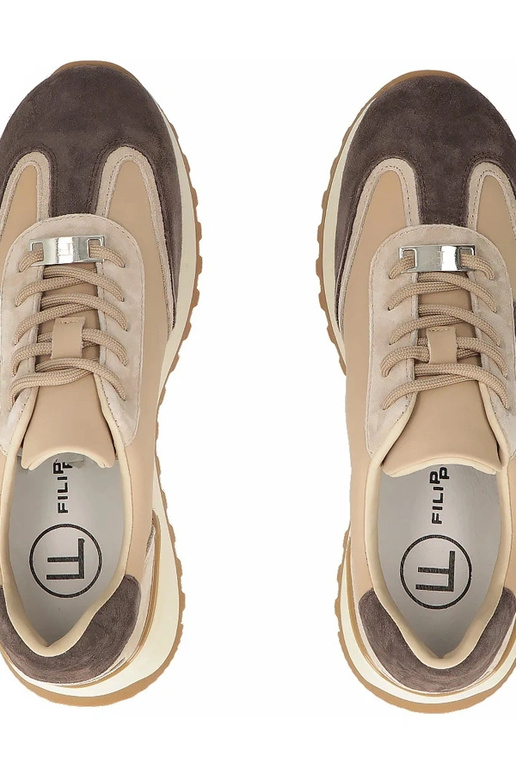 Brūni ādas apavi uz platformas Filippo