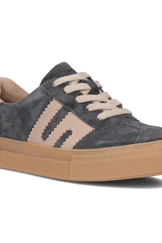 Pelēki ādas apavi uz platformas Filippo