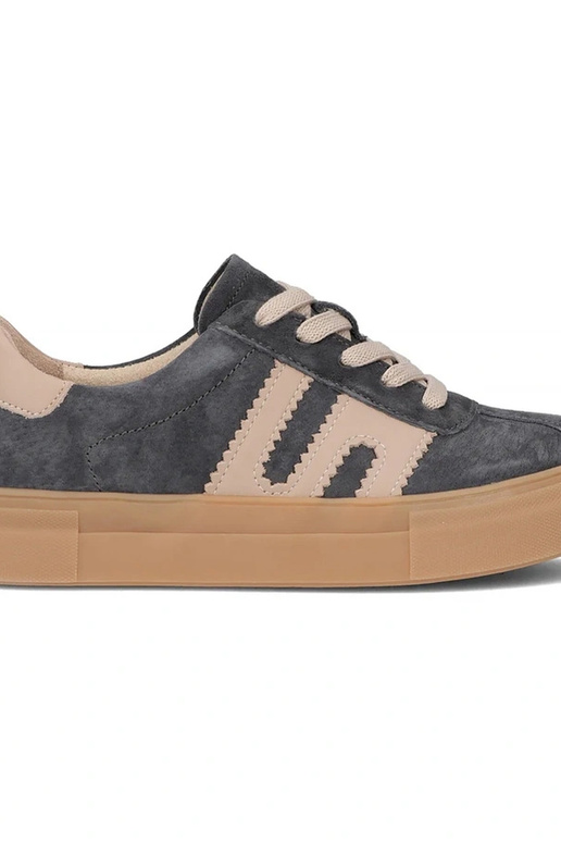 Pelēki ādas apavi uz platformas Filippo