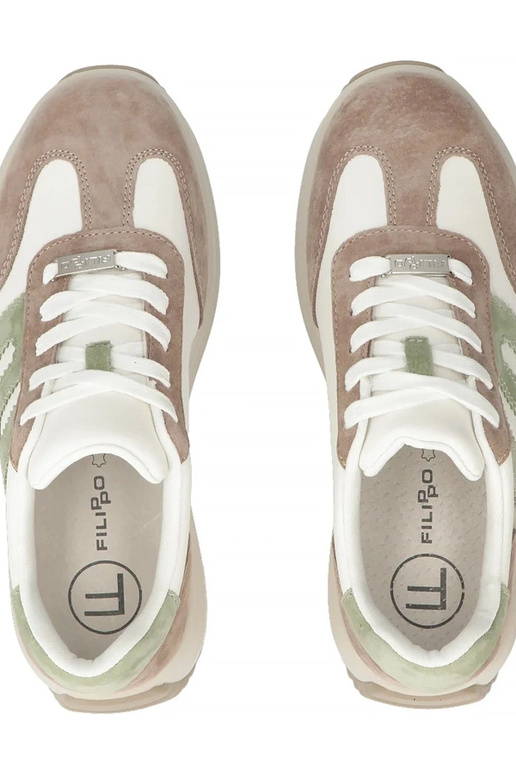 Smilšu ādas apavi uz platformas Filippo