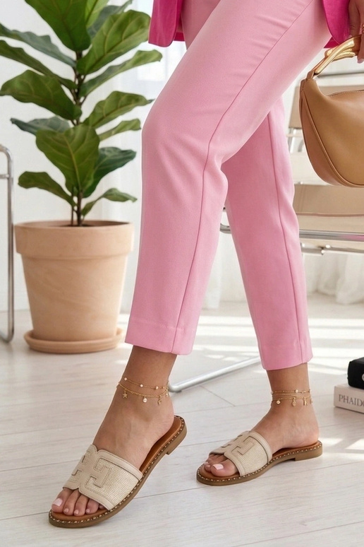 Smilšu krāsas elegantas čības Gia