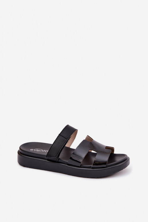 Čibas no dabīgas ādas Sieviešuar lipīgām aizdarēmem melnas krāsas Lemela