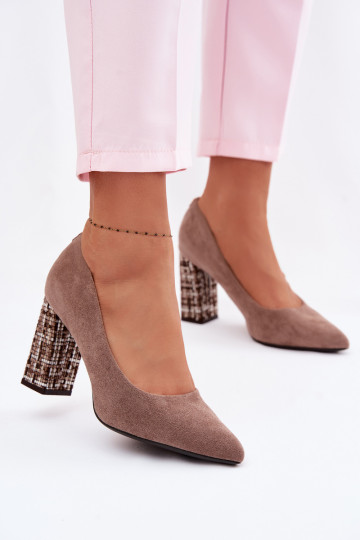 Kurpes ar stilīgu papēdi Sergio Leone PB216 brūnas krāsas 2