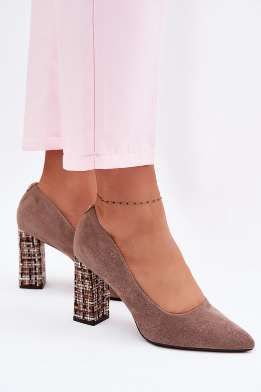 Kurpes ar stilīgu papēdi Sergio Leone PB216 brūnas krāsas