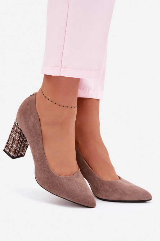 Kurpes ar stilīgu papēdi Sergio Leone PB216 brūnas krāsas