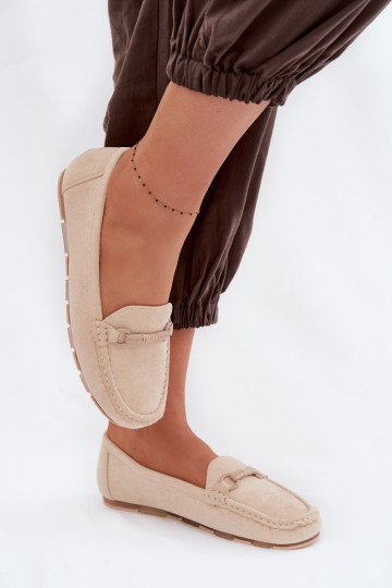 Mokasīni Sieviešu dzīvoklis smilšu krāsas Olisa