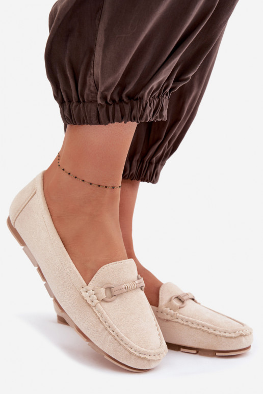 Mokasīni Sieviešu dzīvoklis smilšu krāsas Olisa