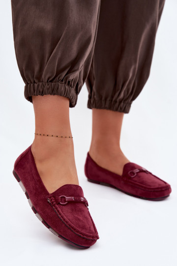 Olisa sieviešu mokasīni bordo krāsā 2