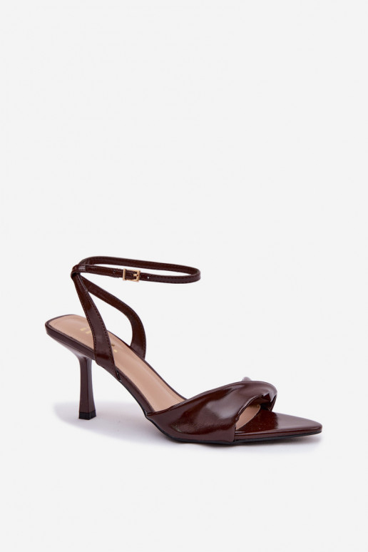 Sieviešu basenes ar papēdi no eko ādas CzekoladoIne Sedira