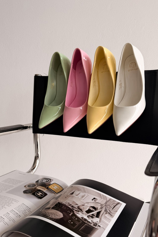 Klasiskas lakotas augstpapēžu kurpesImitacji Skóry Rozā krāsas Odira