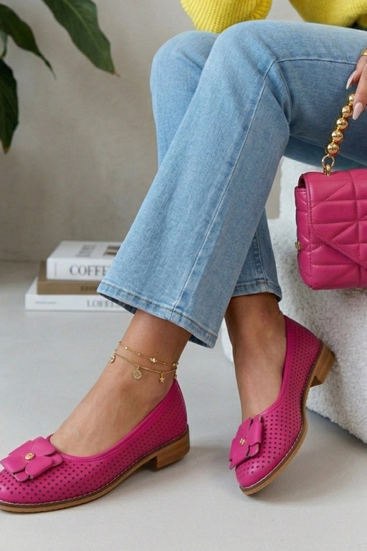 Rozā ādas caurspīdīgas balerīnas Cambell