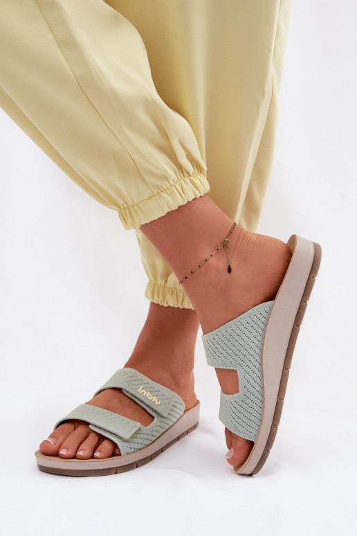 sieviešu čības INBLU AG000015 Zaļas krāsas