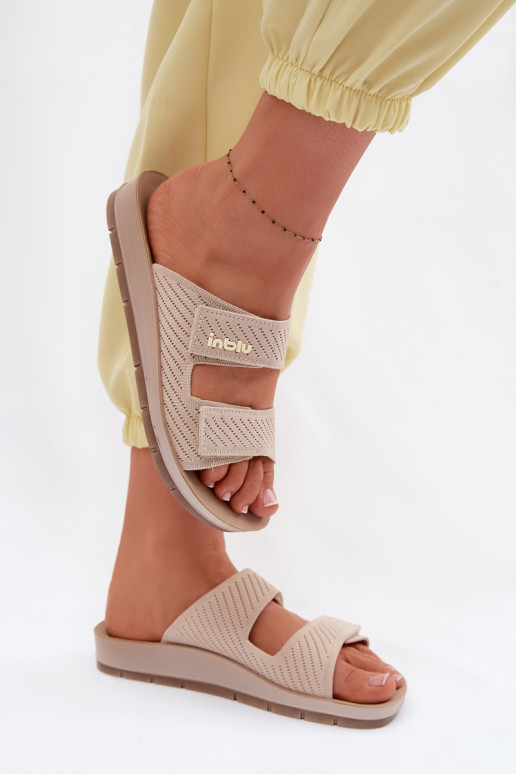 sieviešu čības INBLU AG000015 smilšu krāsas