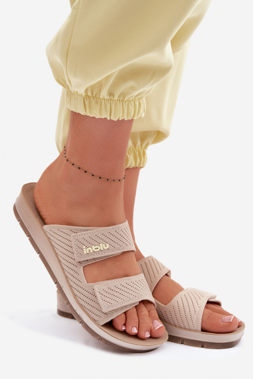 sieviešu čības INBLU AG000015 smilšu krāsas