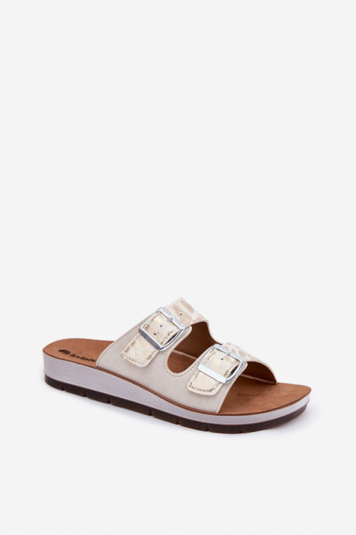 sieviešu čības ar sprādzēm Inblu CP000063 baltas krāsas