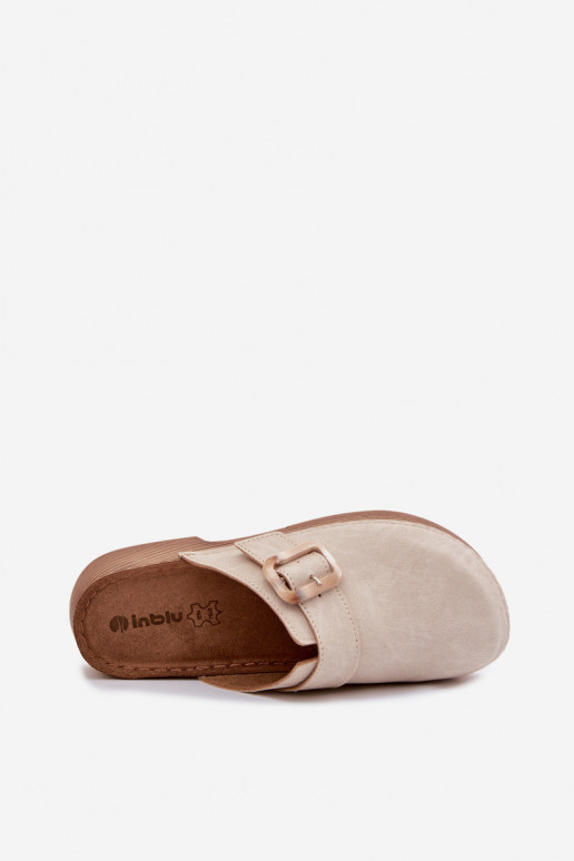 Čības Tukšas Sieviešu ar sprādzēm Inblu TF000003 Ziloņkaula krāsas