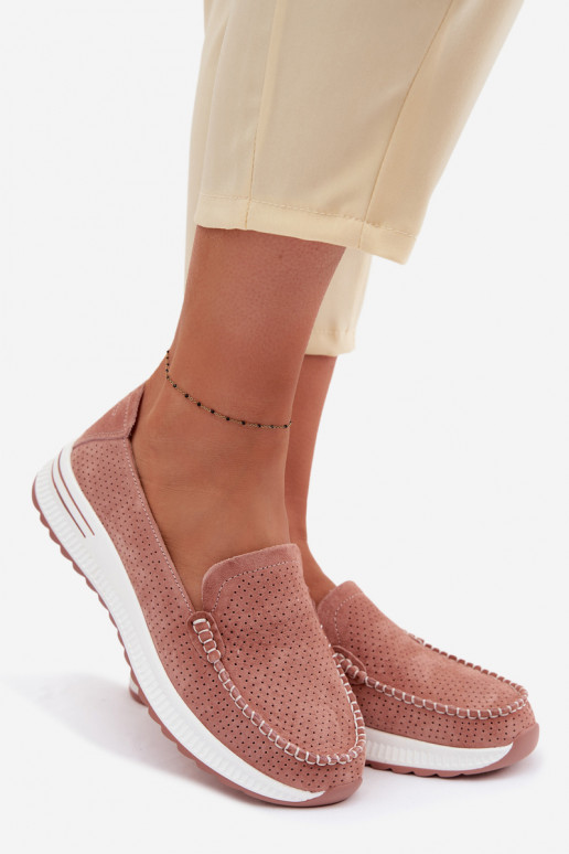 Zamšādas mokasīni Sieviešu Rozā krāsas Pevina