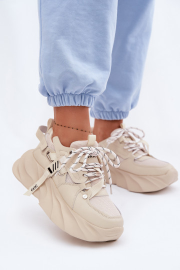 Āda Sneakers modeļa apavi Sieviešu GOE TT2N4012 smilšu krāsas
