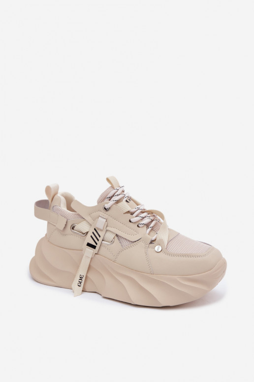 Āda Sneakers modeļa apavi Sieviešu GOE TT2N4012 smilšu krāsas