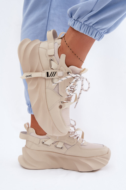 Āda Sneakers modeļa apavi Sieviešu GOE TT2N4012 smilšu krāsas