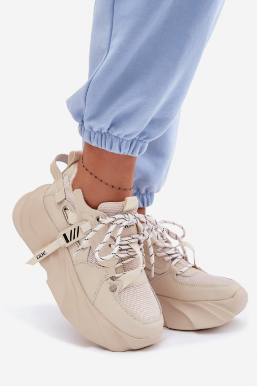 Āda Sneakers modeļa apavi Sieviešu GOE TT2N4012 smilšu krāsas