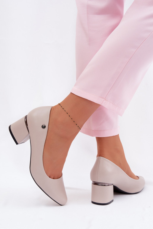 Kurpes ar papēdi Vinceza 62292 Pelēkas krāsas