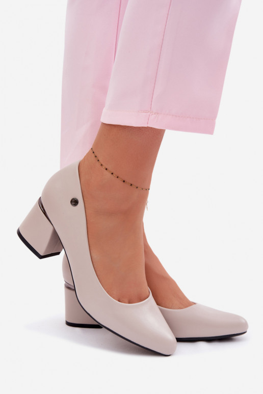 Kurpes ar papēdi Vinceza 62292 Pelēkas krāsas