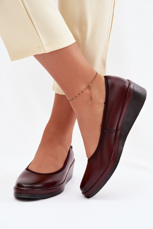 Āda apavi Sieviešu ar platformu Vinceza 39987 bordo krāsas