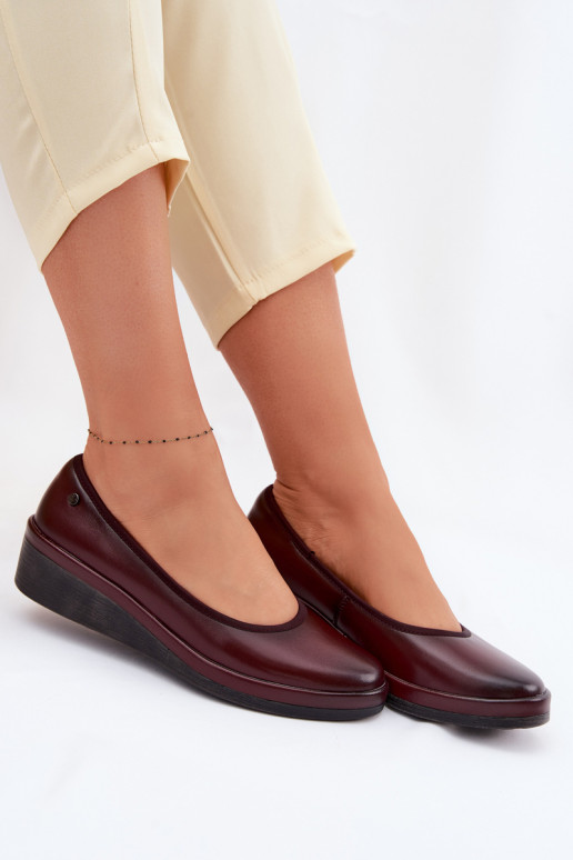 Āda apavi Sieviešu ar platformu Vinceza 39987 bordo krāsas