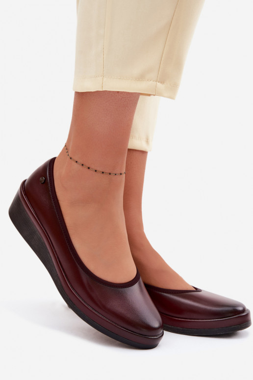 Āda apavi Sieviešu ar platformu Vinceza 39987 bordo krāsas