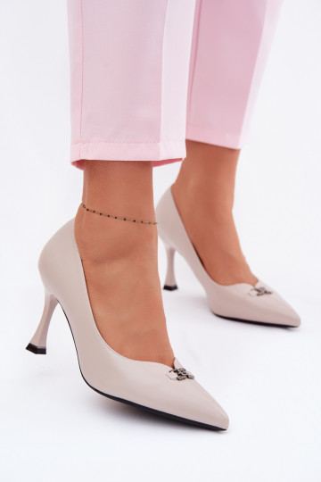 augstpapēžu kurpes Ar greznu Detalem Vinceza 62291 Pelēkas krāsas 2