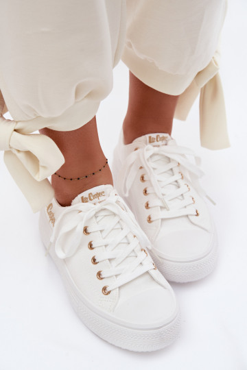 brīvā laika apavi ar platformu Lee Cooper LCIN-26-44-4482 baltas krāsas