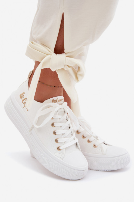 brīvā laika apavi ar platformu Lee Cooper LCIN-26-44-4482 baltas krāsas