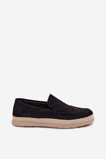 Vīriešu mocasīni espadrilles melni Rexton 2