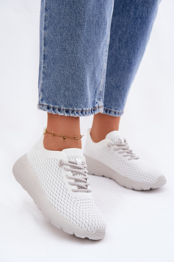 Auduma sporta apavi Sieviešu baltas krāsas Helinae 2