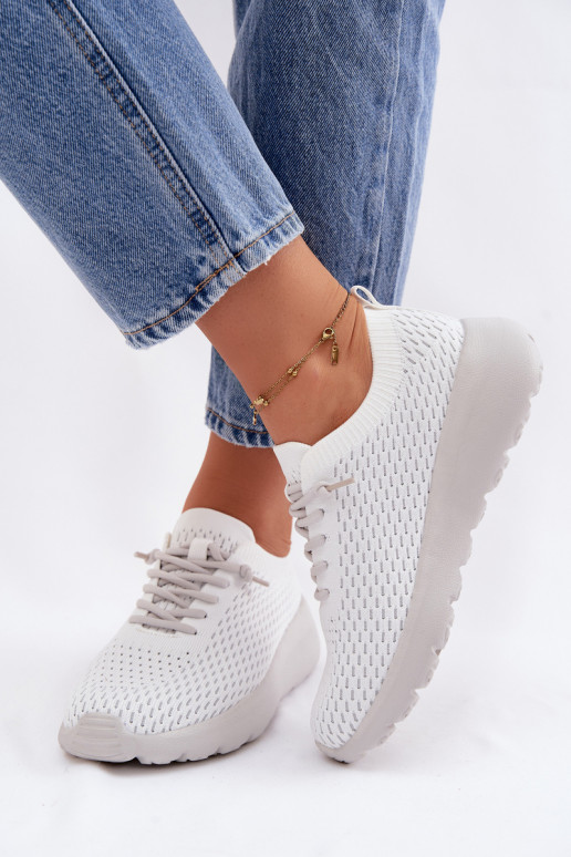 Auduma sporta apavi Sieviešu baltas krāsas Helinae