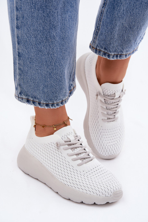 Auduma sporta apavi Sieviešu baltas krāsas Helinae