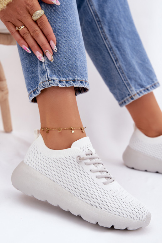 Auduma sporta apavi Sieviešu baltas krāsas Helinae